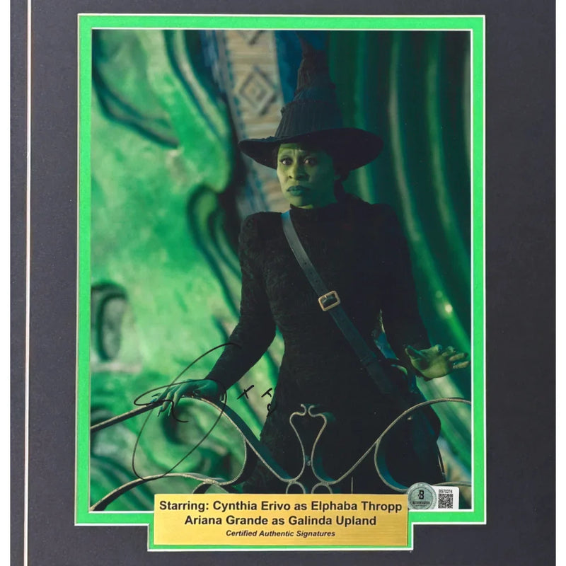 Wicked Ariana Grande / Cynthia Erivo Signed Framed 8x10 Photo Framed JSA Autograph Movie 74