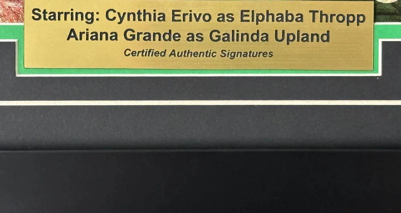 Wicked Ariana Grande / Cynthia Erivo Signed Framed 8x10 Photo Framed JSA Autograph Movie 74