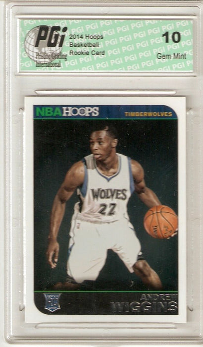 2014 Panini Hoops #261 Andrew Wiggins Minnesota Timberwolves Rookie Card PGI 10