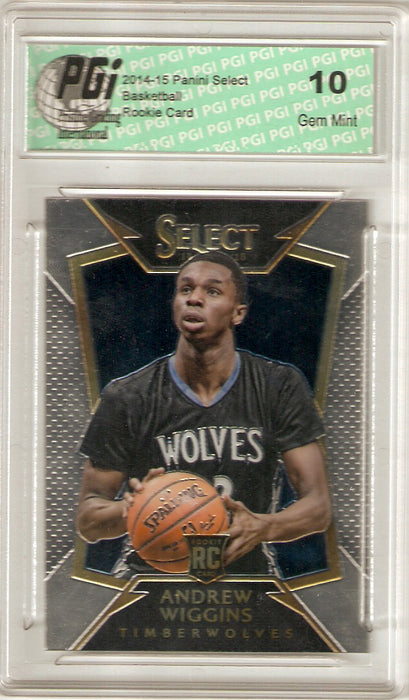 2014 Panini Select Rookie Card #100 Andrew Wiggins PGI 10