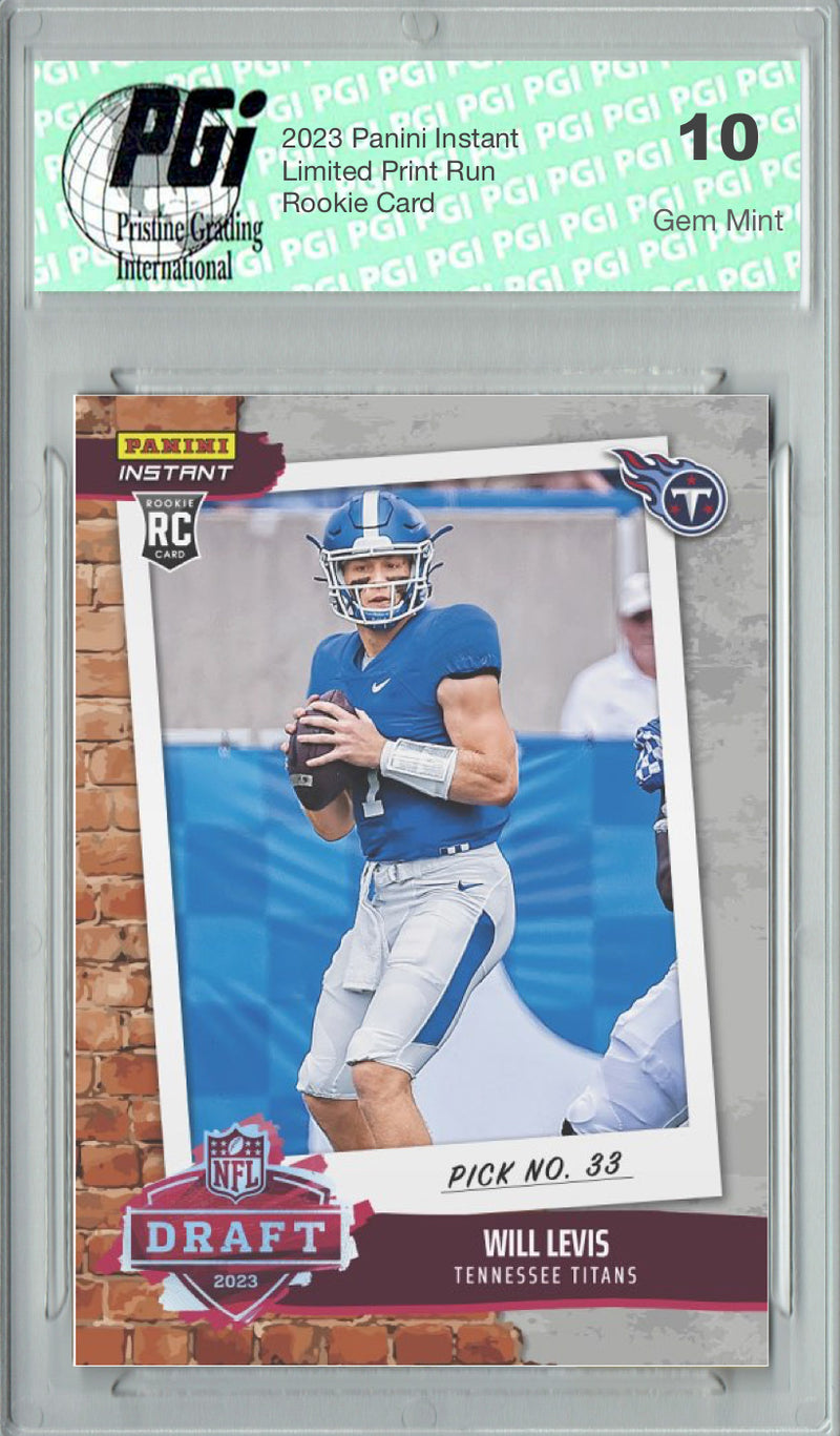 Will Levis 2023 Panini Instant #DN3 NFL Draft Night Rookie Card PGI 10
