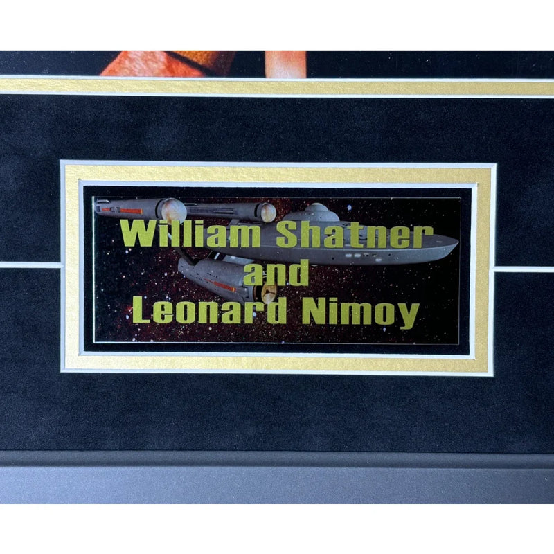William Shatner / Leonard Nimoy Signed Star Trek 16x20 Photo Framed PSA JSA COA