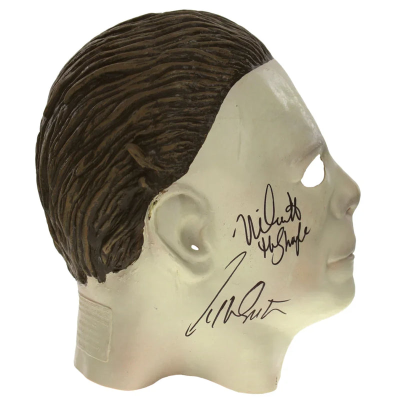 William Shatner / Nick Castle Dual Autographed Michael Myers Halloween Mask JSA