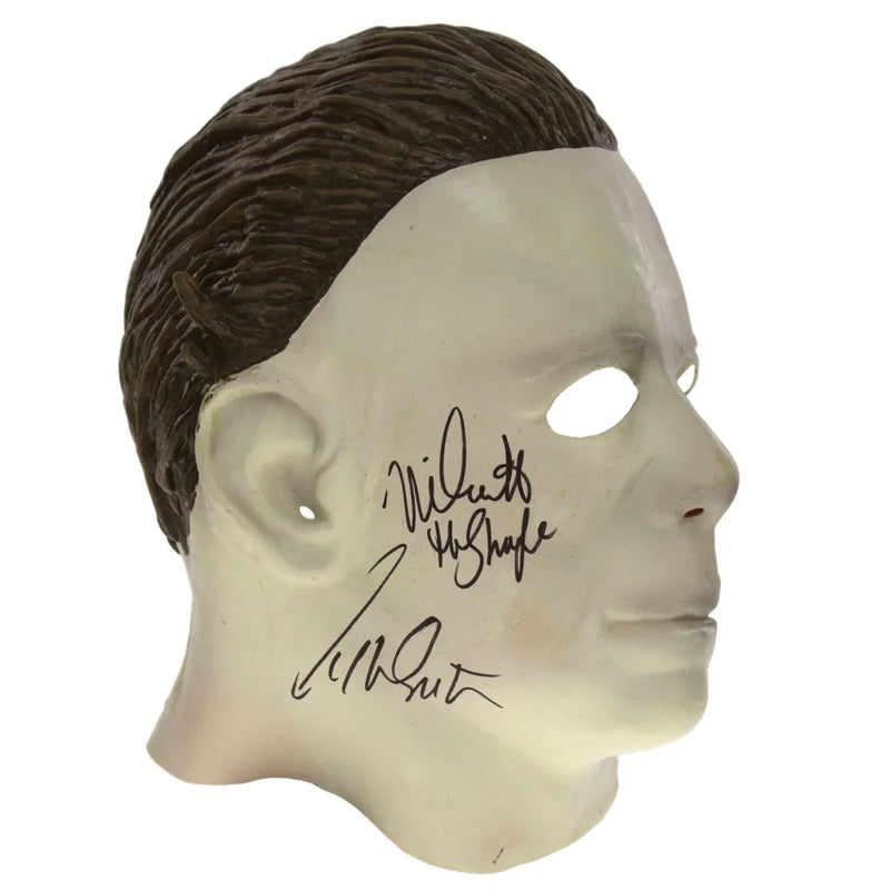 William Shatner / Nick Castle Dual Autographed Michael Myers Halloween Mask JSA