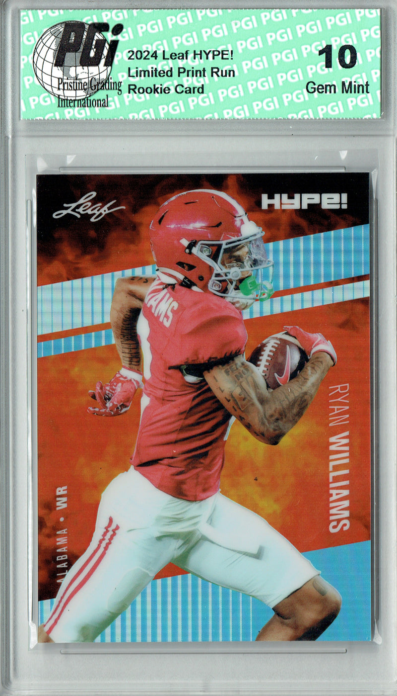 Ryan Williams Rookie Card 2024 Leaf HYPE! #HM-15 Metal 1/1 Platinum, PGI 10, Alabama 0