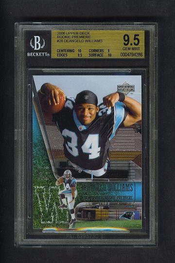 Deangelo Williams BGS 9.5 Upper Deck Rookie Prem. Card