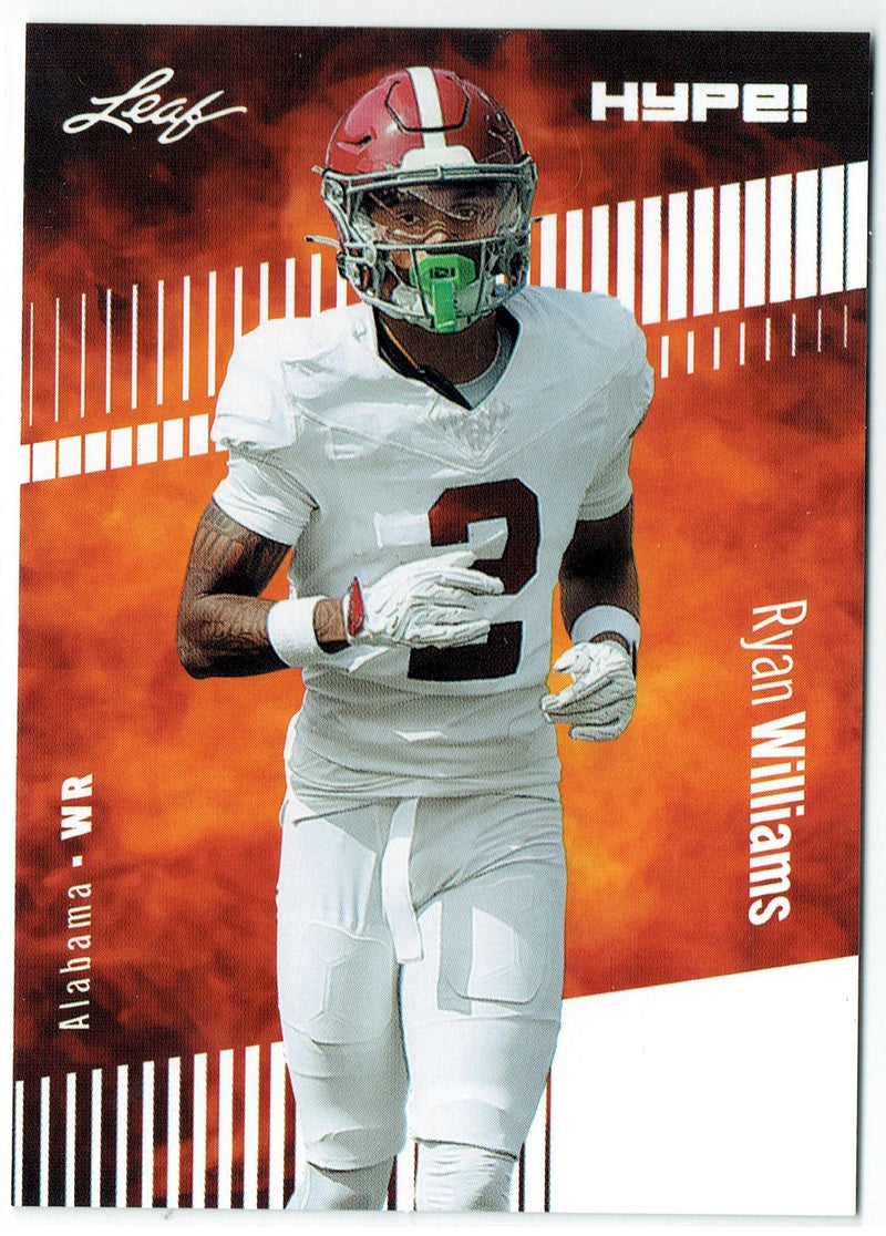 Mint Ryan Williams 2024 Leaf HYPE! #LH-169 Only 5000 Made Rookie Card Alabama