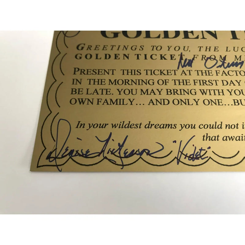 Willy Wonka All Kids X5 Signed Framed Golden Ticket JSA COA Autograph Movie Cast Wilder