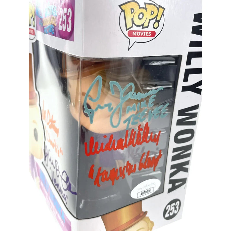 Willy Wonka & Chocolate Factory Kids X4 Signed Funko Pop JSA COA Autographed
