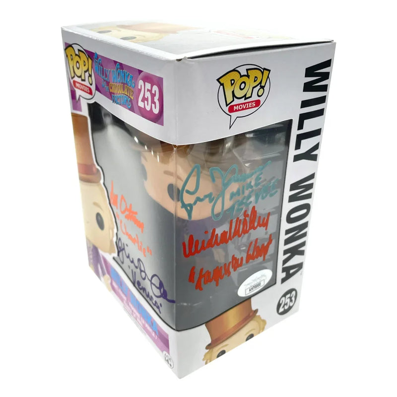 Willy Wonka & Chocolate Factory Kids X4 Signed Funko Pop JSA COA Autographed
