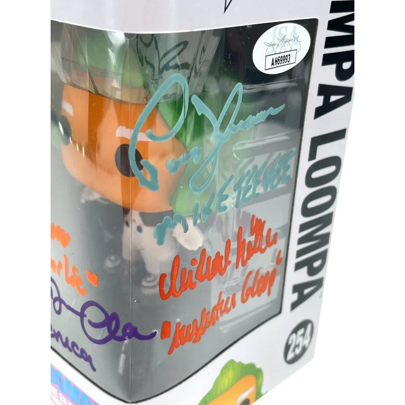 Willy Wonka & Chocolate Factory Kids X4 Signed Oompa Loompa Funko Pop JSA COA Autographed