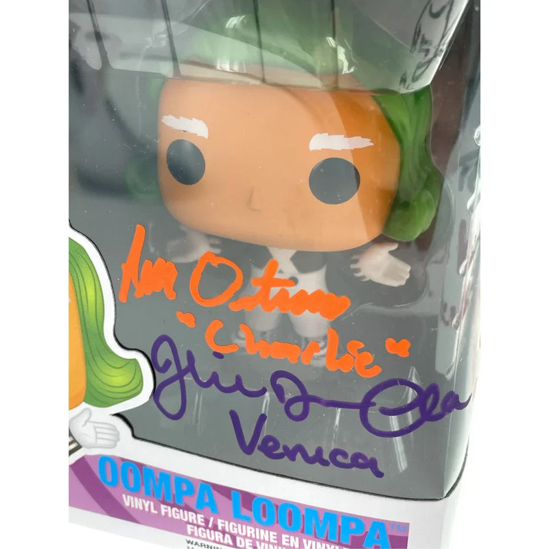 Willy Wonka & Chocolate Factory Kids X4 Signed Oompa Loompa Funko Pop JSA COA Autographed