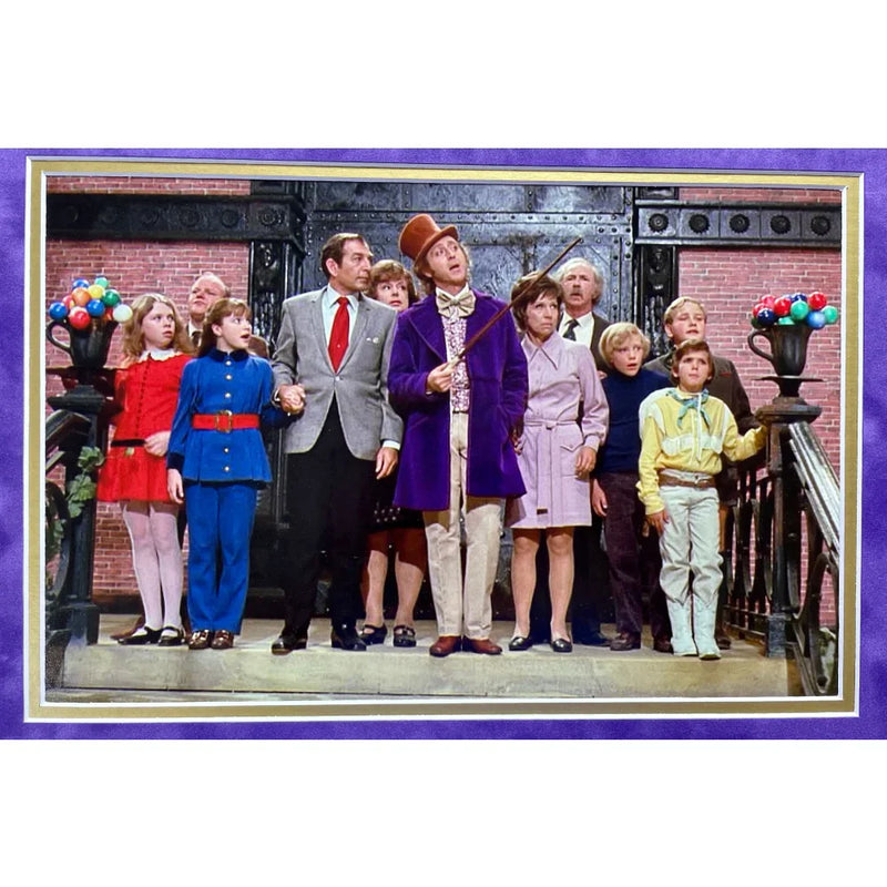 Willy Wonka Kids X4 Cast Autographed Framed Golden Ticket Bar JSA COA Signed Chocolate Factory