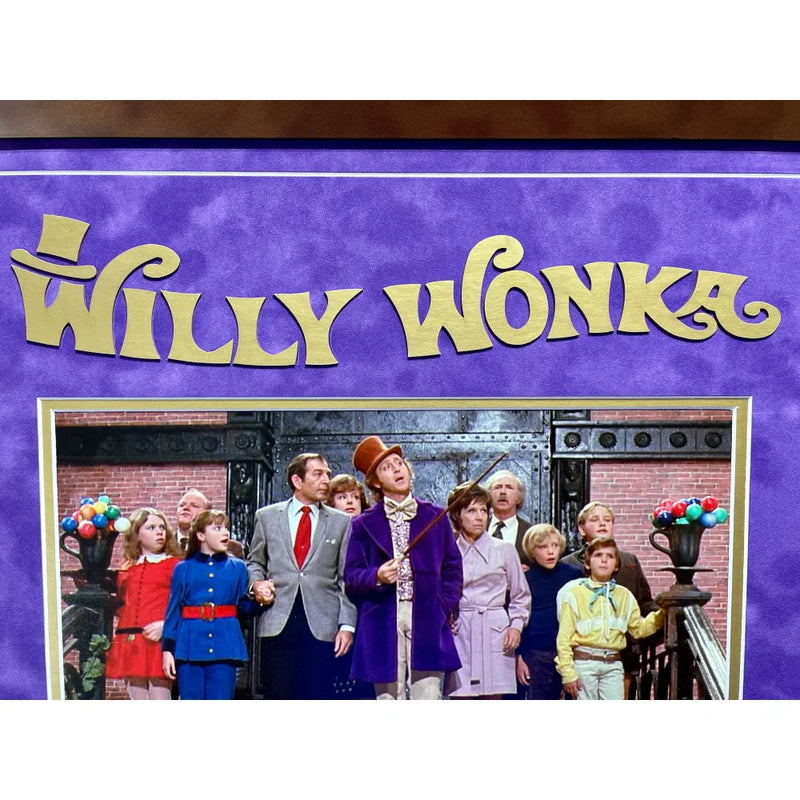 Willy Wonka Kids X4 Cast Autographed Framed Golden Ticket Bar JSA COA Signed Chocolate Factory