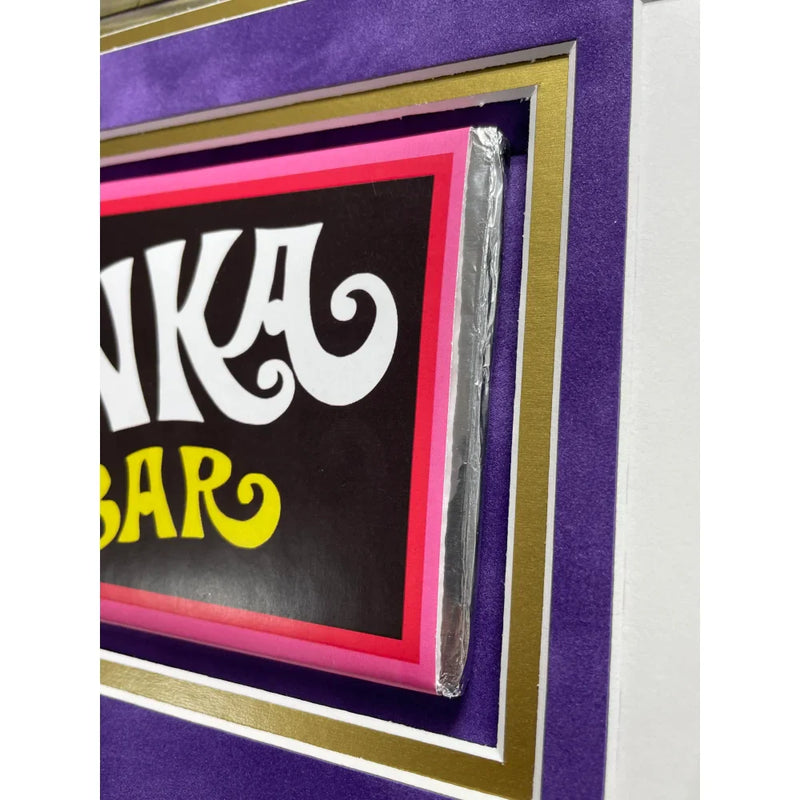 Willy Wonka Kids X4 Cast Autographed Framed Golden Ticket Bar JSA COA Signed Chocolate Factory
