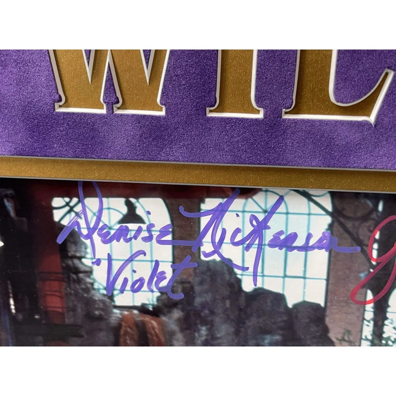 Willy Wonka Kids X5 Signed Framed 11x14 Photo Golden Ticket Paris Themmen COA Autograph Black