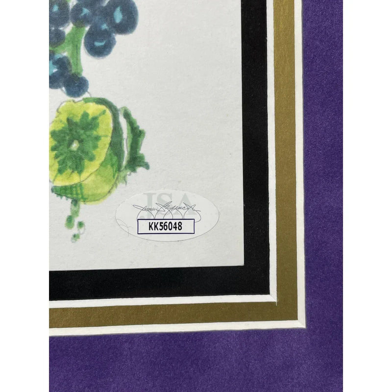 Willy Wonka Kids X5 Signed Wallpaper Framed Gobstopper Bar Collage JSA COA Autograph Cast