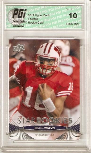Russell Wilson 2012 Upper Deck Star Rookie #134 Rookie Card PGI 10