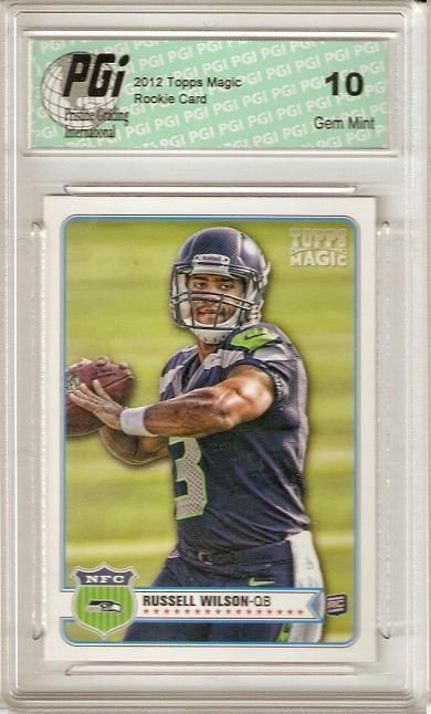 Russell Wilson 2012 Topps Magic #181 Seahawks Rookie Card PGI 10
