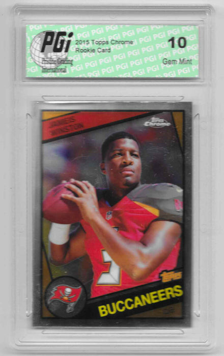 Jameis Winston 2015 Topps Chrome 1984 Throwback Rookie Card #T60-JW1 PGI 10