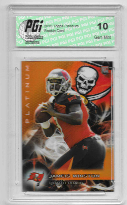 Jameis Winston 2015 Topps Platinum Orange Refractor Rookie Card #101 PGI 10