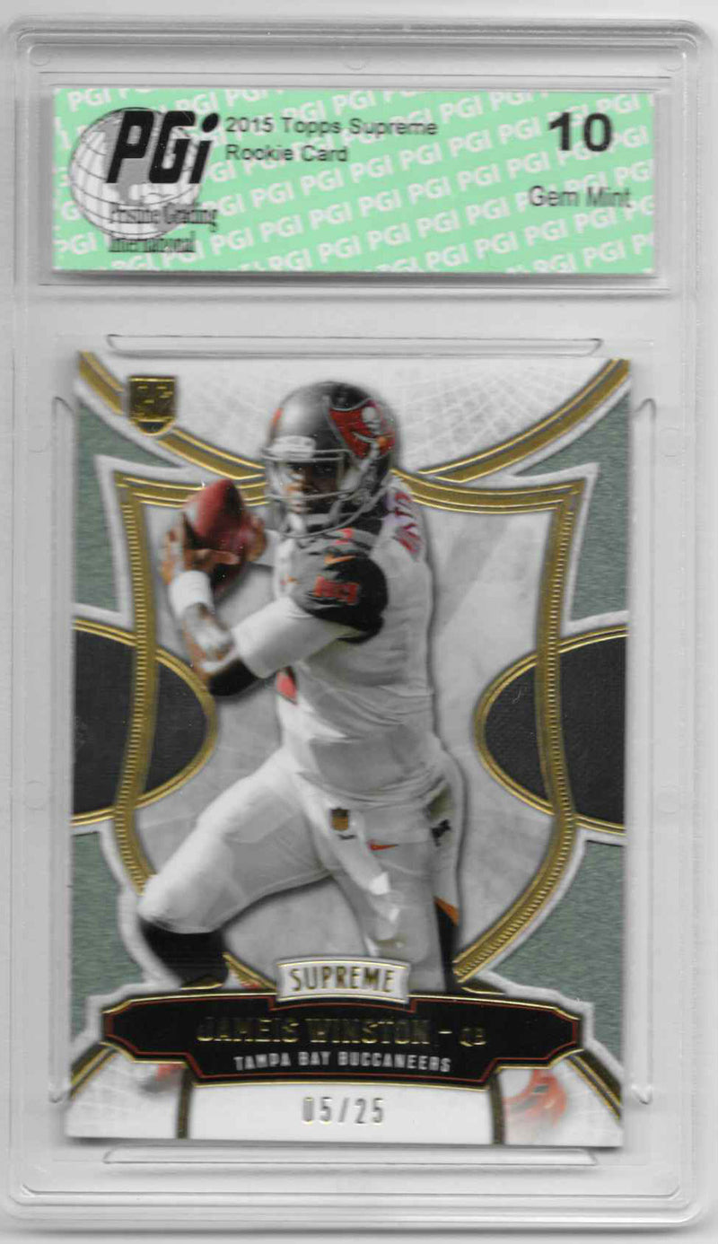 Jameis Winston 2015 Topps Supreme Emerald Rookie Card #75 25 Made