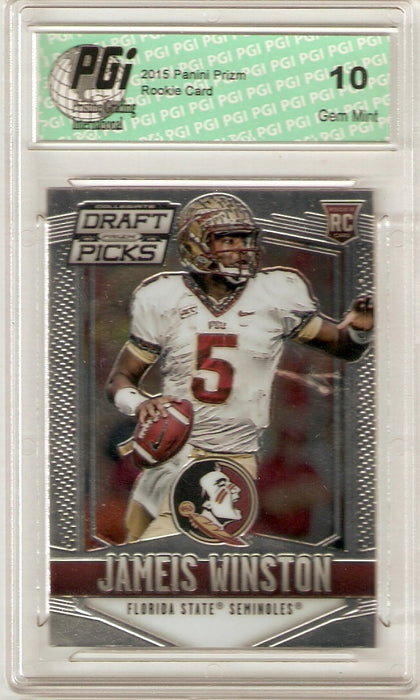 2015 Panini Prizm Draft Picks Rookie Card #122 Jameis Winston PGI 10