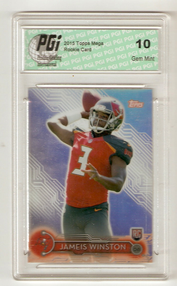 Jameis Winston 2015 Topps Mega Chrome Refractor #1 Rookie Card PGI 10