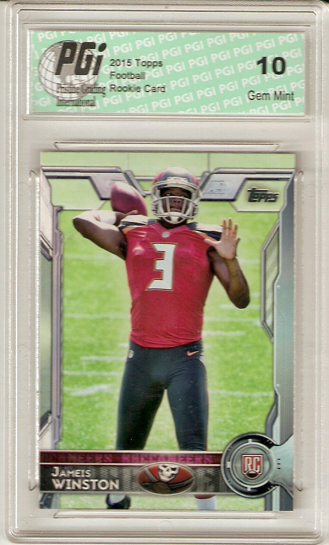 Jameis Winston 2015 Topps Football #500 Tampa Bay Rookie Card PGI 10