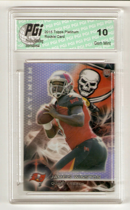 Jameis Winston 2015 Topps Platinum Refractor Rookie Card #101 PGI 10 Bucs