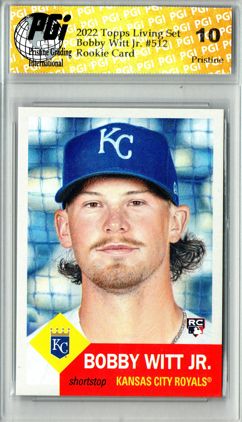 Bobby Witt Jr. 2022 Topps Living Set #512 PRISTINE Rookie Card PGI 10