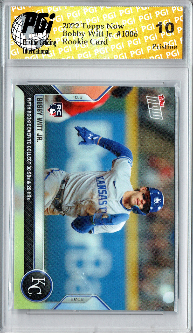 Bobby Witt Jr. 2022 Topps Now #1006 PRISTINE Rookie Card PGI 10