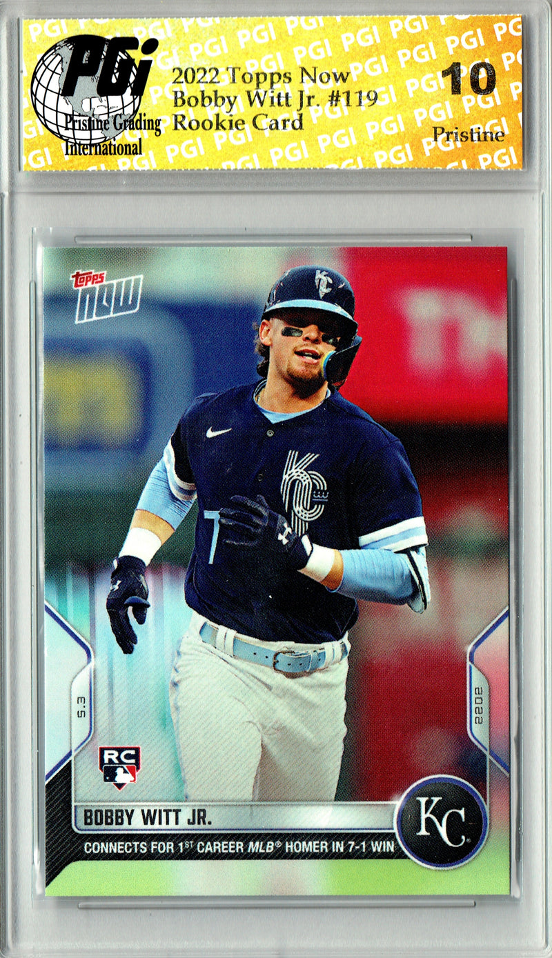 Bobby Witt Jr. 2022 Topps Now #119 PRISTINE Rookie Card PGI 10