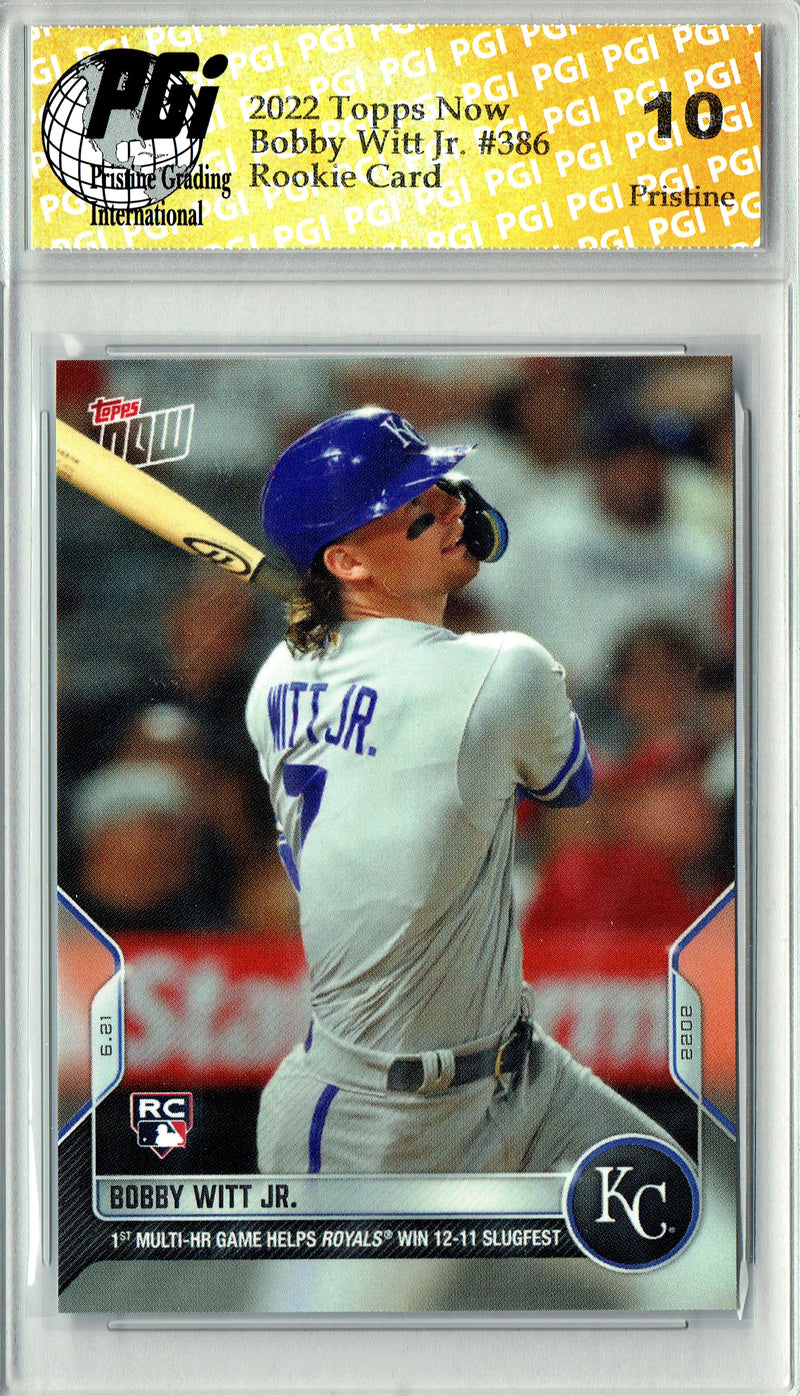 Bobby Witt Jr. 2022 Topps Now #386 PRISTINE Rookie Card PGI 10