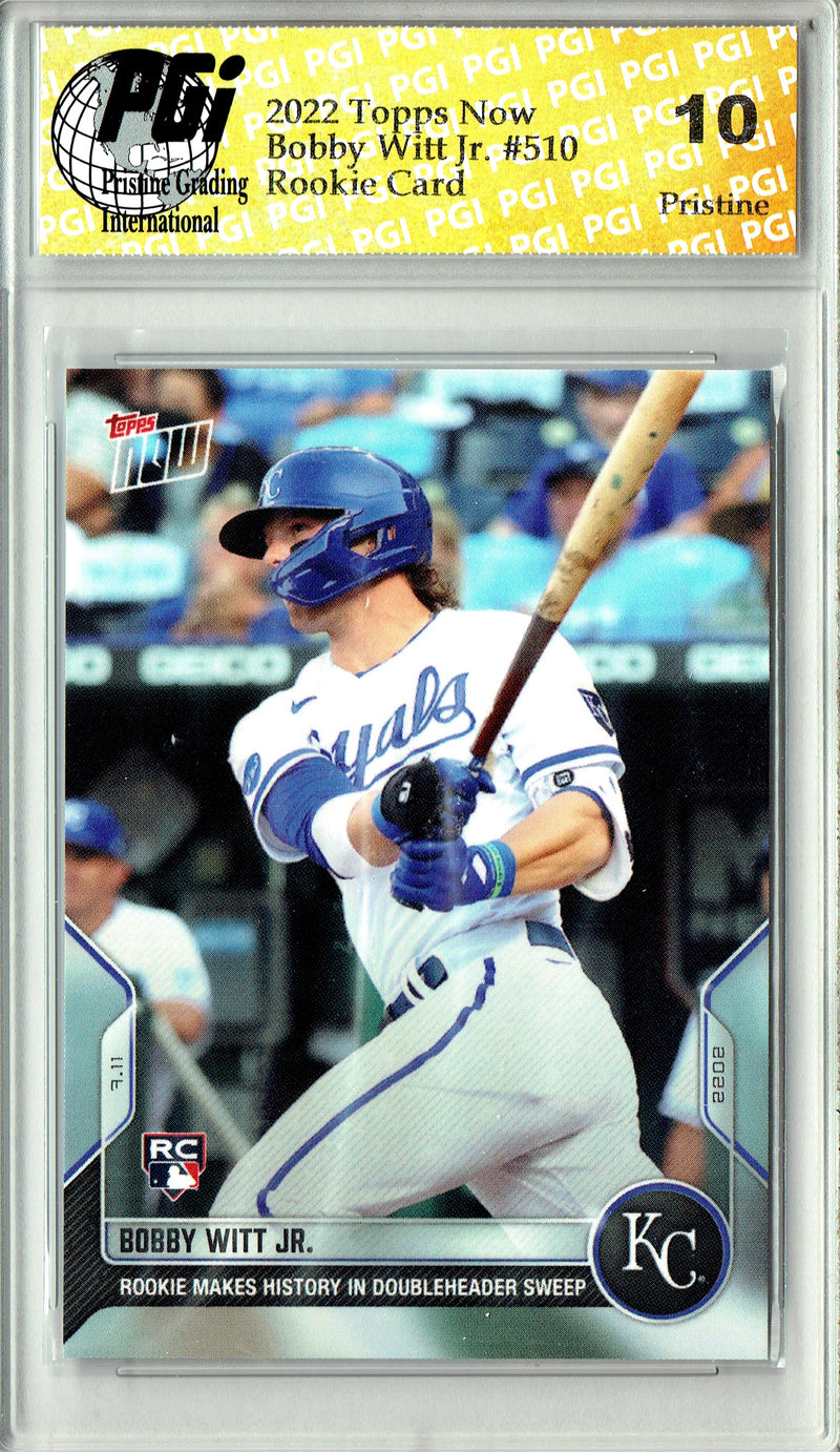 Bobby Witt Jr. 2022 Topps Now #510 PRISTINE Rookie Card PGI 10
