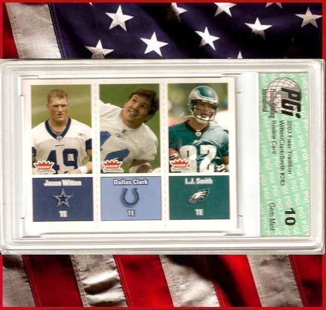 Jason Witten & Dallas Clark Fleer Rookie Card PGI 10