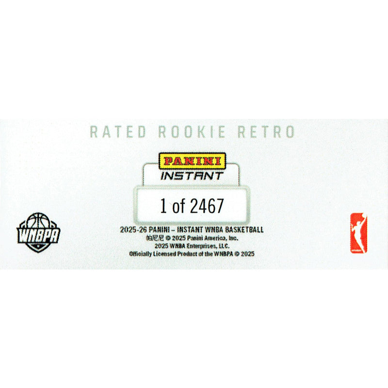 Chloe Bibby 2025 WNBA Panini Instant #RRR11 Retro Rated Rookie Card PGI 10