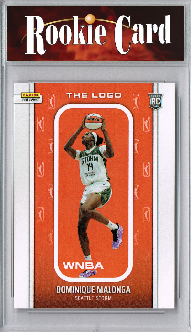 Certified Mint+ Dominique Malonga 2025 WNBA The Logo #LOGO-28 Only 1,447 Made Rookie Card Seattle Storm