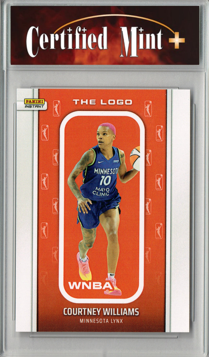 Certified Mint+ Courtney Williams 2025 WNBA The Logo #LOGO-24 Only 1,447 Made Rare Trading Card Minnesota Lynx