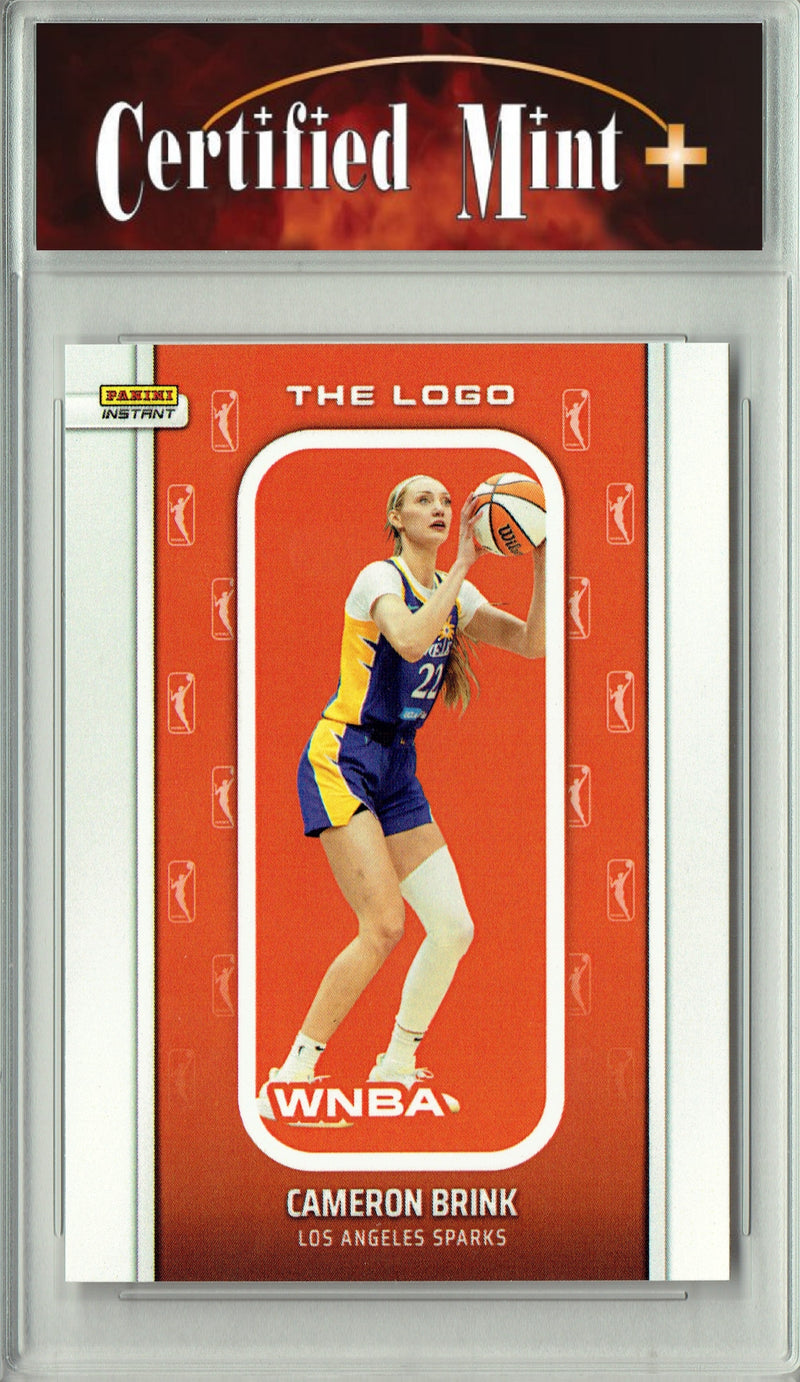 Certified Mint+ Cameron Brink 2025 WNBA The Logo #LOGO-32 Only 1,447 Made Rare Trading Card Los Angeles Sparks