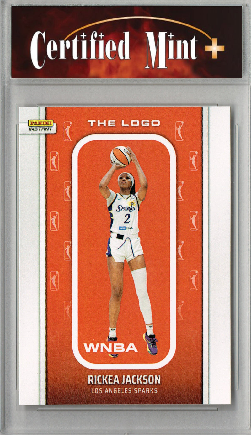 Certified Mint+ Rickea Jackson 2025 WNBA The Logo #LOGO-20 Only 1,447 Made Rare Trading Card Los Angeles Sparks
