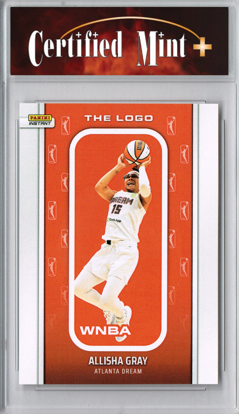 Certified Mint+ Allisha Gray 2025 WNBA The Logo #LOGO-6 Only 1,447 Made Rare Trading Card Atlanta Dream