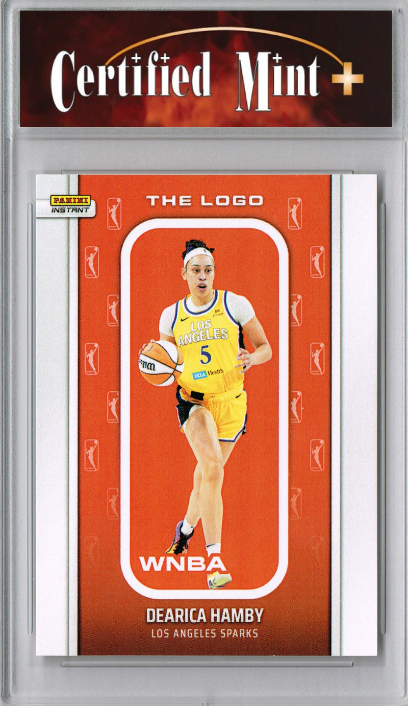Certified Mint+ Dearica Hamby 2025 WNBA The Logo #LOGO-10 Only 1,447 Made Rare Trading Card Los Angeles Sparks