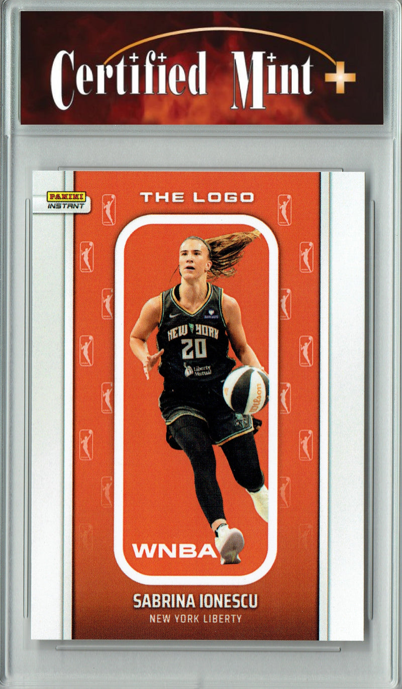 Certified Mint+ Sabrina Ionescu 2025 WNBA The Logo #LOGO-4 Only 1,447 Made Rare Trading Card New York Liberty