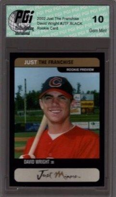 David Wright 2002 Just Minors BLACK Rookie Card PGI 10