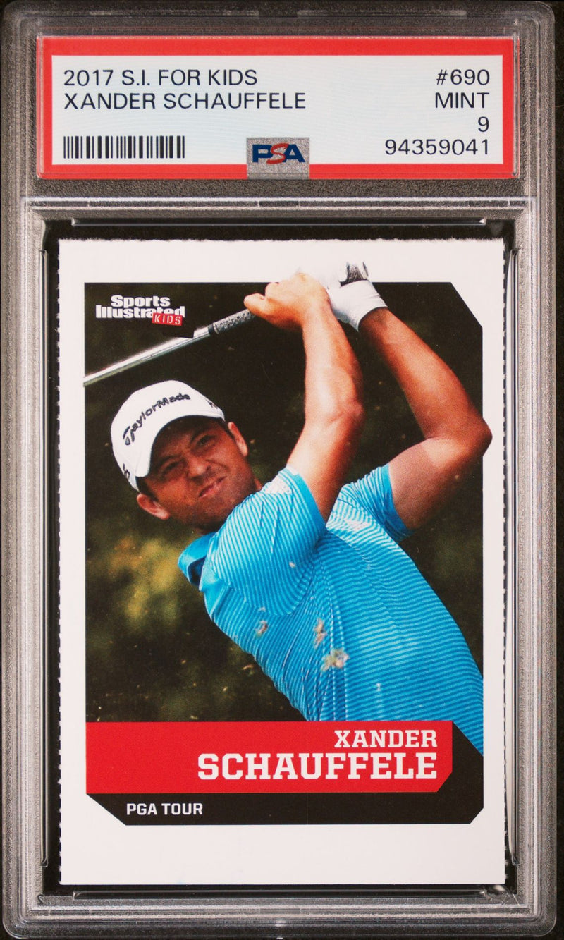 PSA 9 Xander Schauffele 2017 S.I. for Kids #690 His Best Card! Rookie Card USA