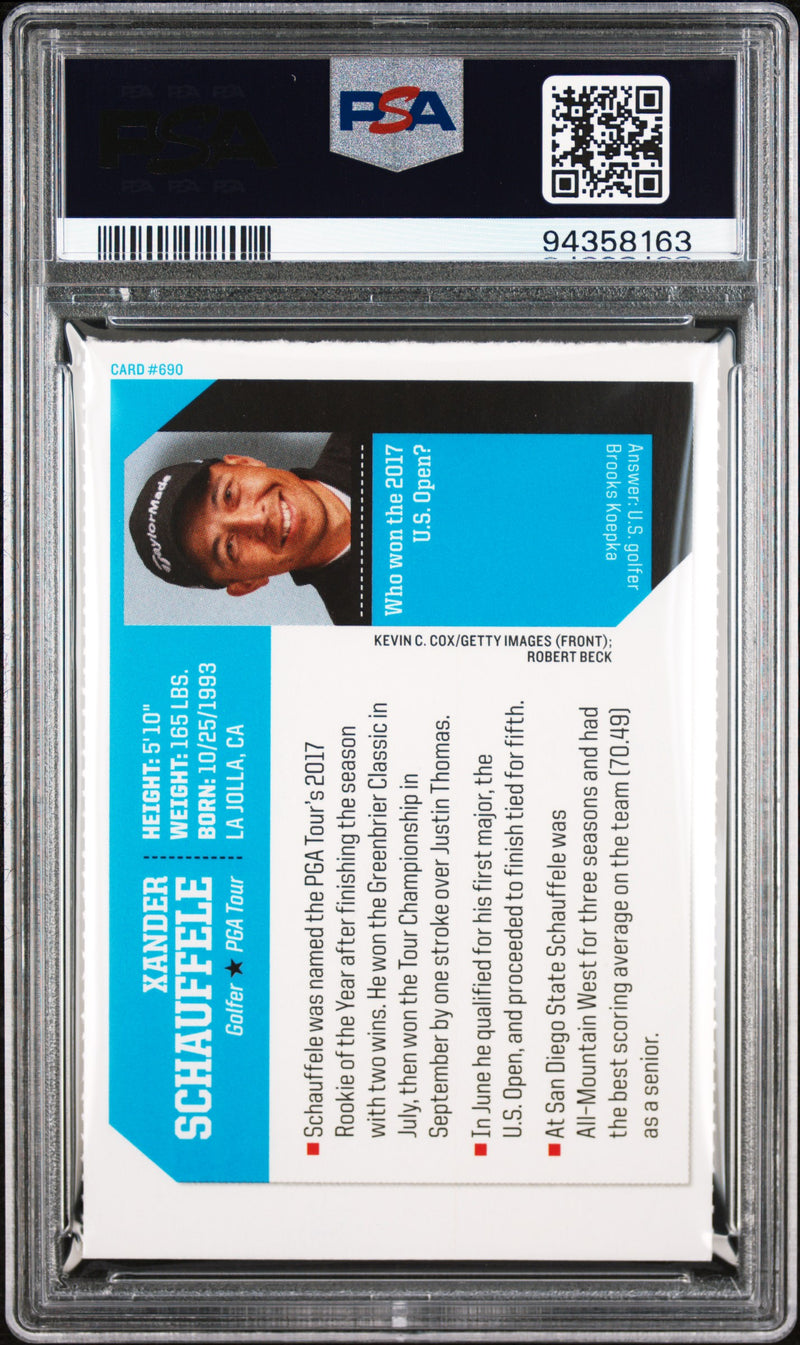 PSA 8 Xander Schauffele 2017 S.I. For Kids #690 Rookie Card