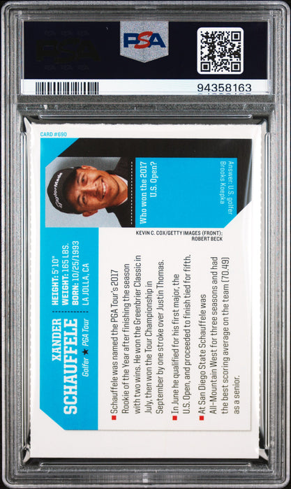 $ PSA 8 NM-MT Xander Schauffele 2017 S.I. For Kids #690 Rookie Card