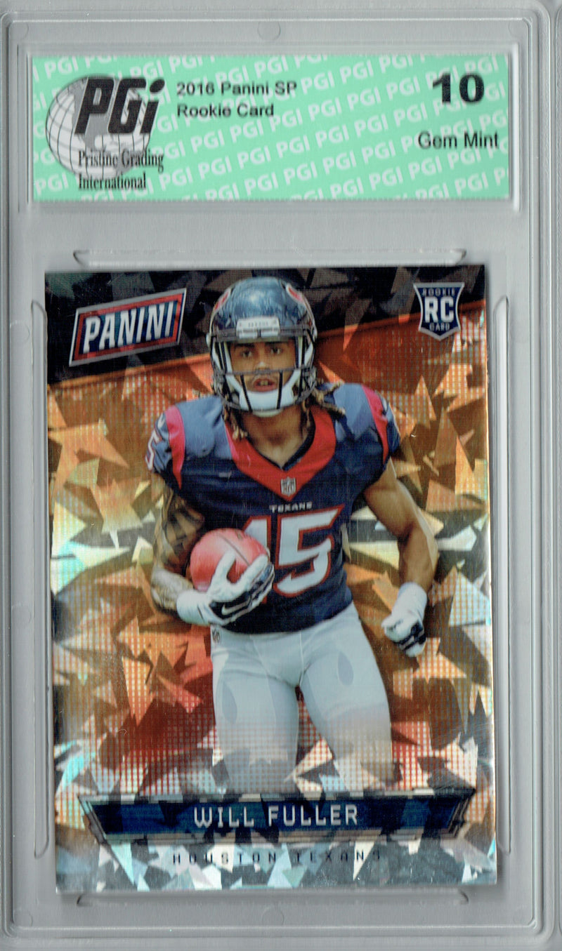 Will Fuller 2016 Panini Cracked Ice #59 Only 25 Made Rookie Card PGI 10