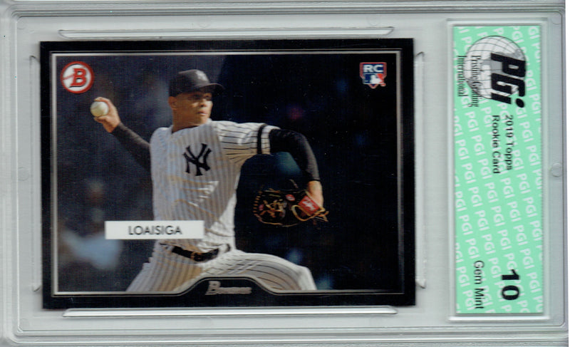 Jonathan Loaisiga 2019 Topps #24 55 Bowman SP 2500 Made Rookie Card PGI 10